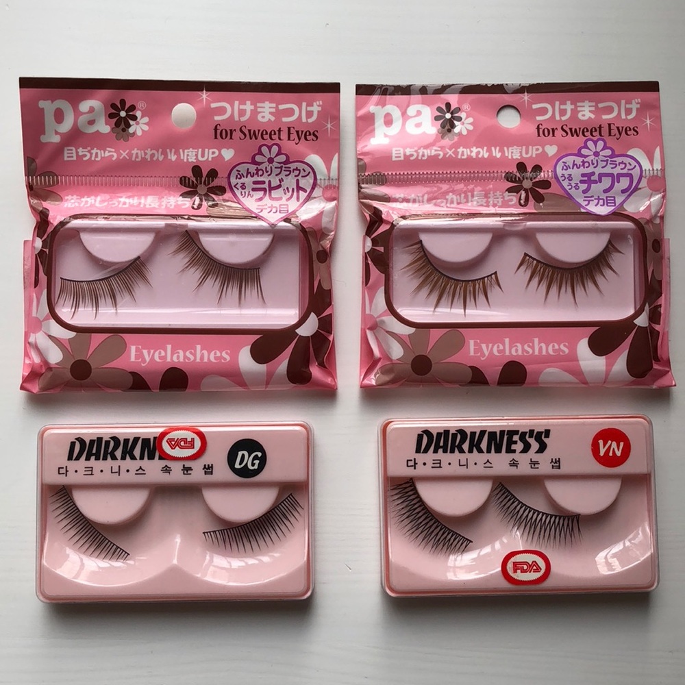 False Eyelashes - Set of 4
